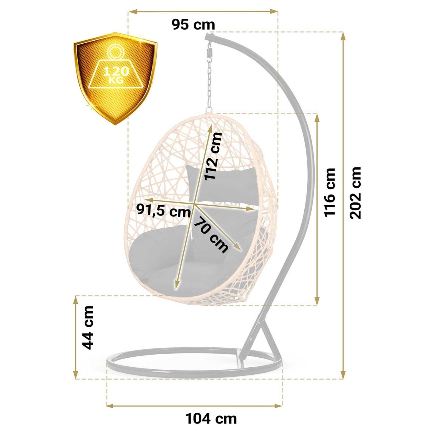 Sabana Sofotel hanging garden chair light brown
