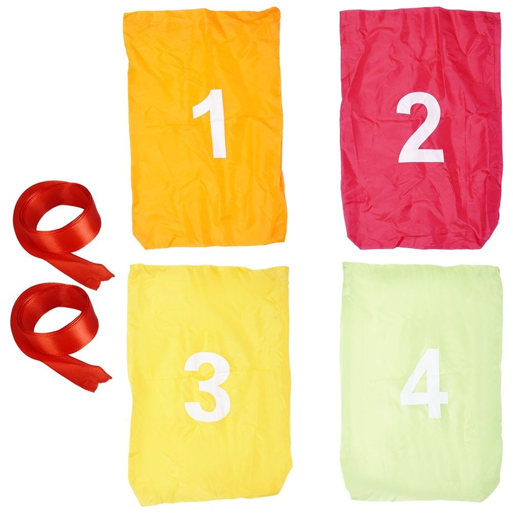 Sack Jumping Set: Colorful sacks and start/finish ribbons