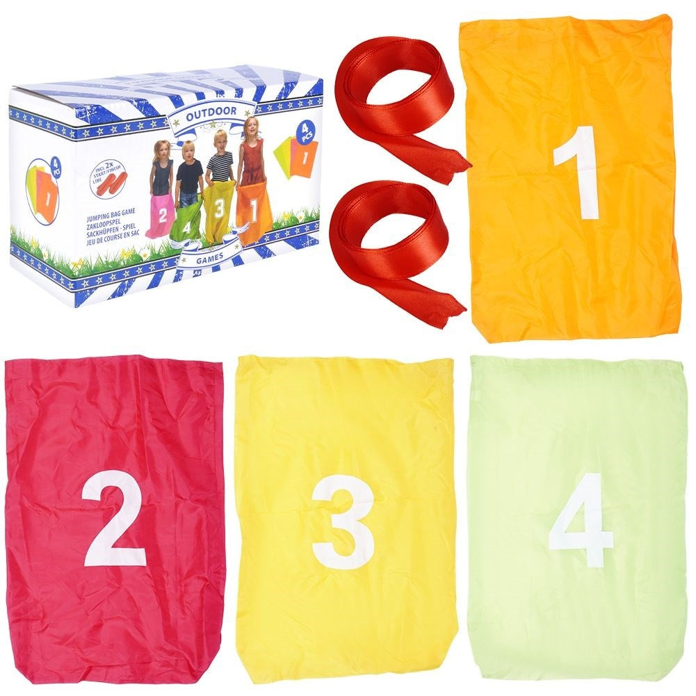 Sack Jumping Set: Colorful sacks and start/finish ribbons