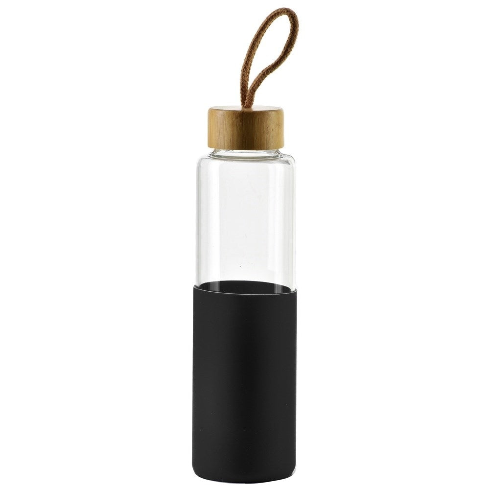 Safe Glass Bottle with Silicone Cover for Beverages