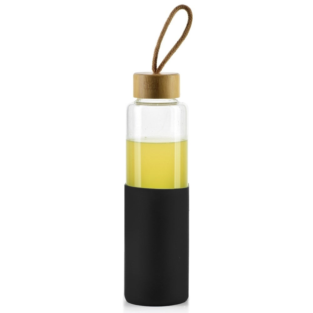Safe Glass Bottle with Silicone Cover for Beverages