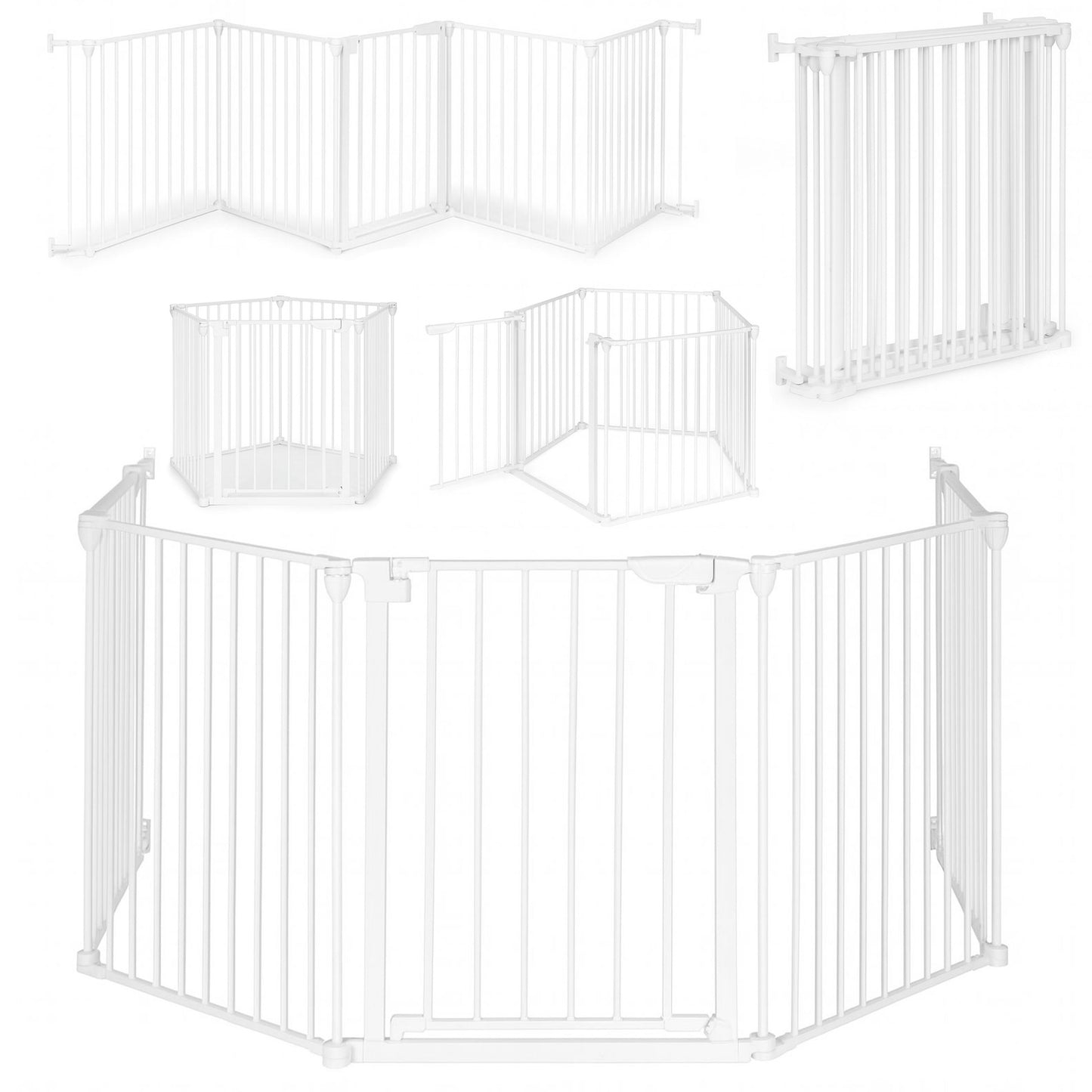 Safety Gate Playpen for Kids & Pets – 5 Panels, 60 cm, Metal