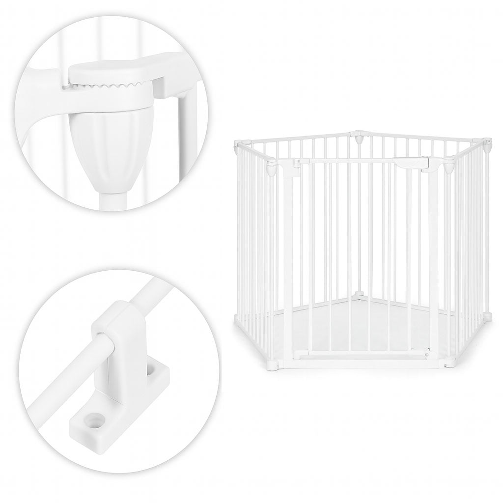 Safety Gate Playpen for Kids & Pets – 5 Panels, 60 cm, Metal