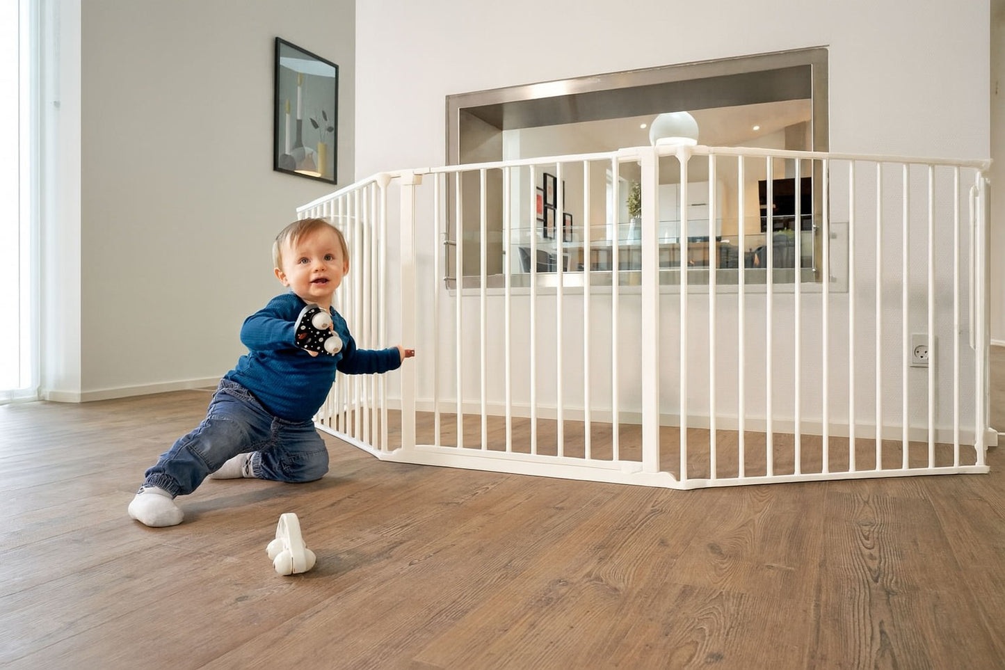 Safety Gate Playpen for Kids & Pets – 5 Panels, 60 cm, Metal