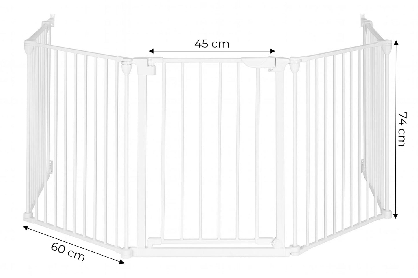 Safety Gate Playpen for Kids & Pets – 5 Panels, 60 cm, Metal