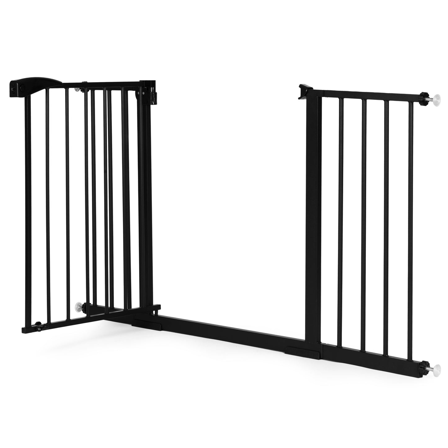 Safety Gate for Stairs & Doors, 74-132 cm, Steel, Black