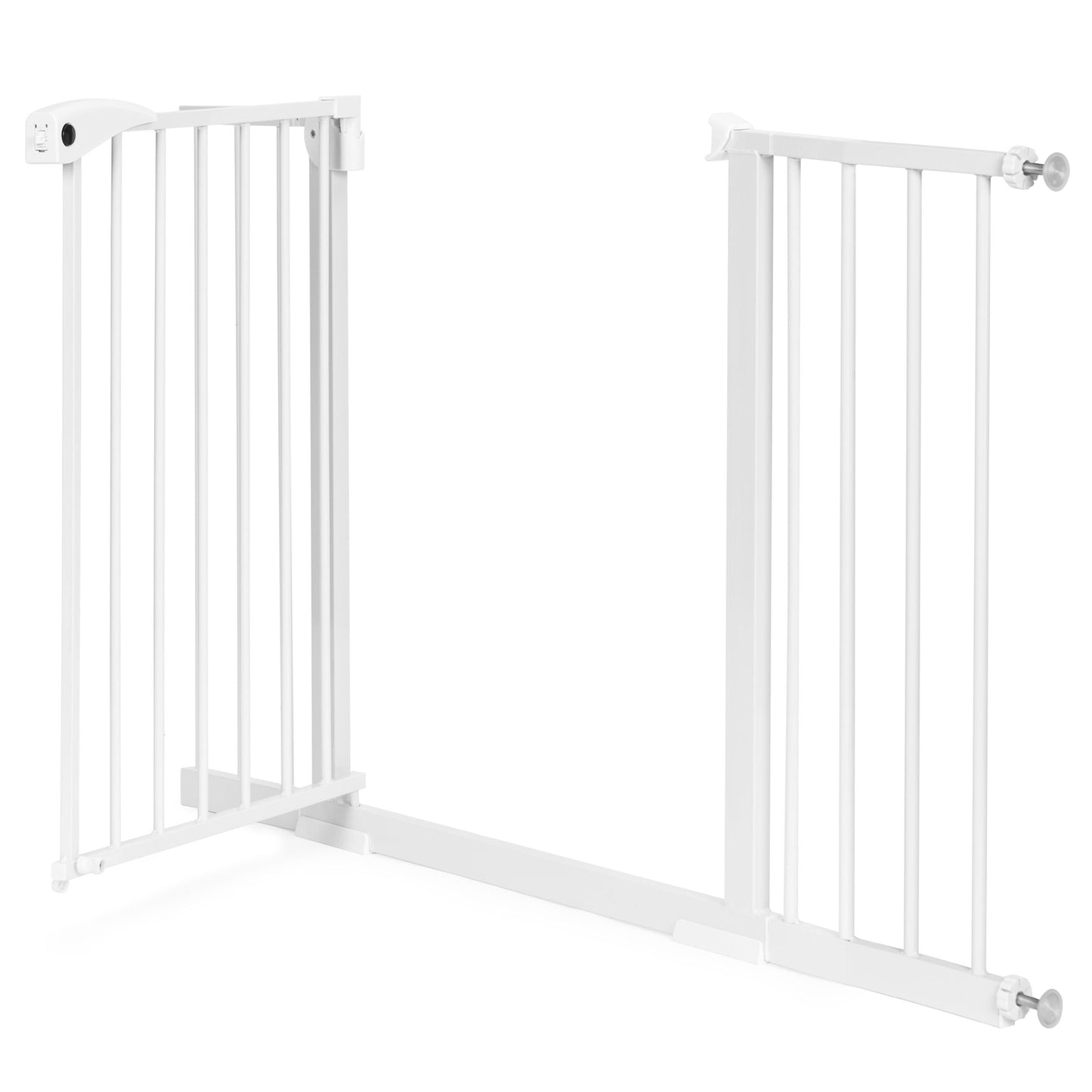 Safety Gate for Stairs & Doors, 74-132 cm, Steel, White