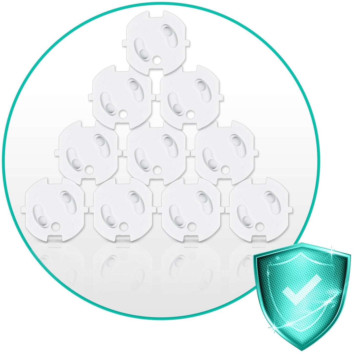 Safety cover for Power socket Ricokids 798500, 10-pack