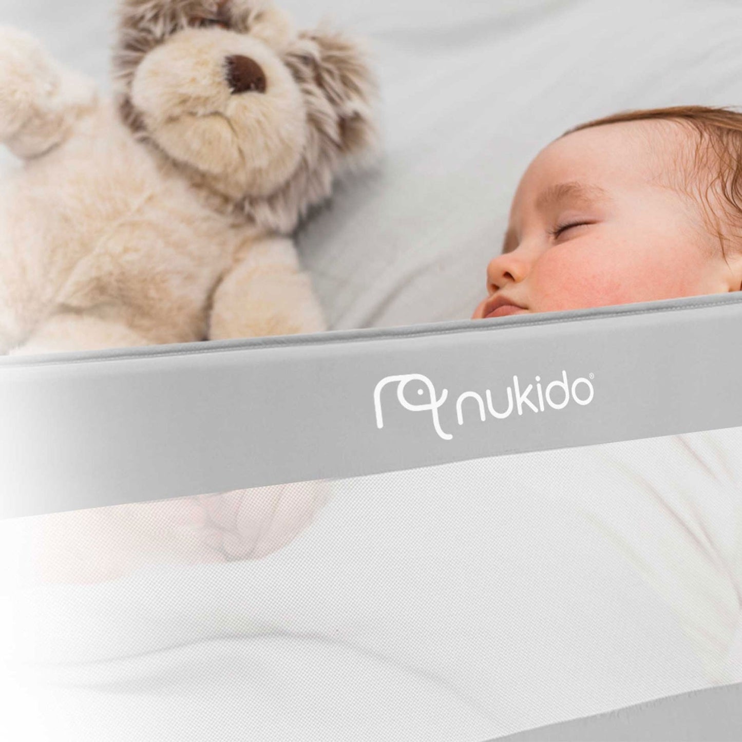Safety cover for bed 150 x 66 x 35 cm Nukido grey
