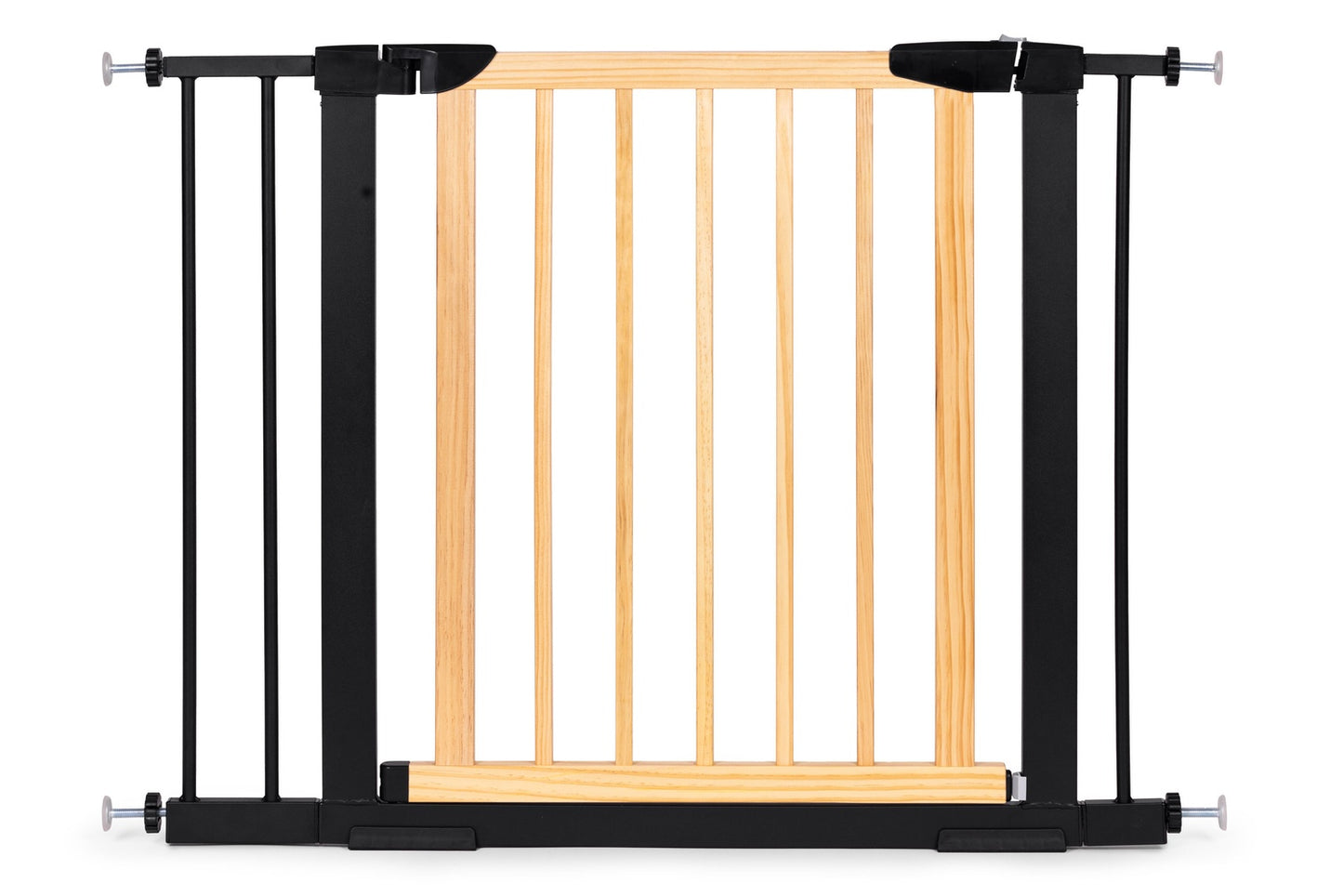 Safety gate barrier, 74-100 cm, for stairs and doors, metal and wood, additional panels, ECOTOYS