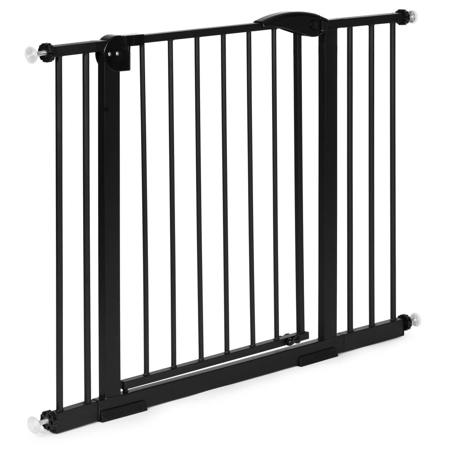 Safety gate barrier, 74-105 cm, for stairs and doors, steel, additional panels, black, ECOTOYS