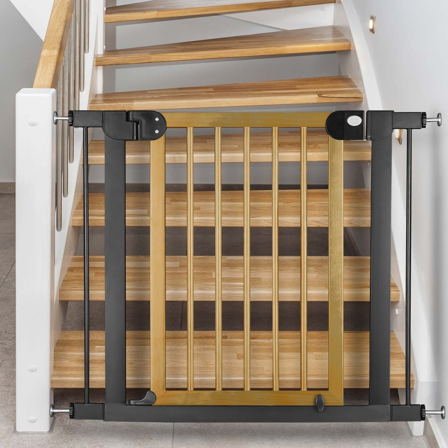 Safety gate for children, black Nukido 718200