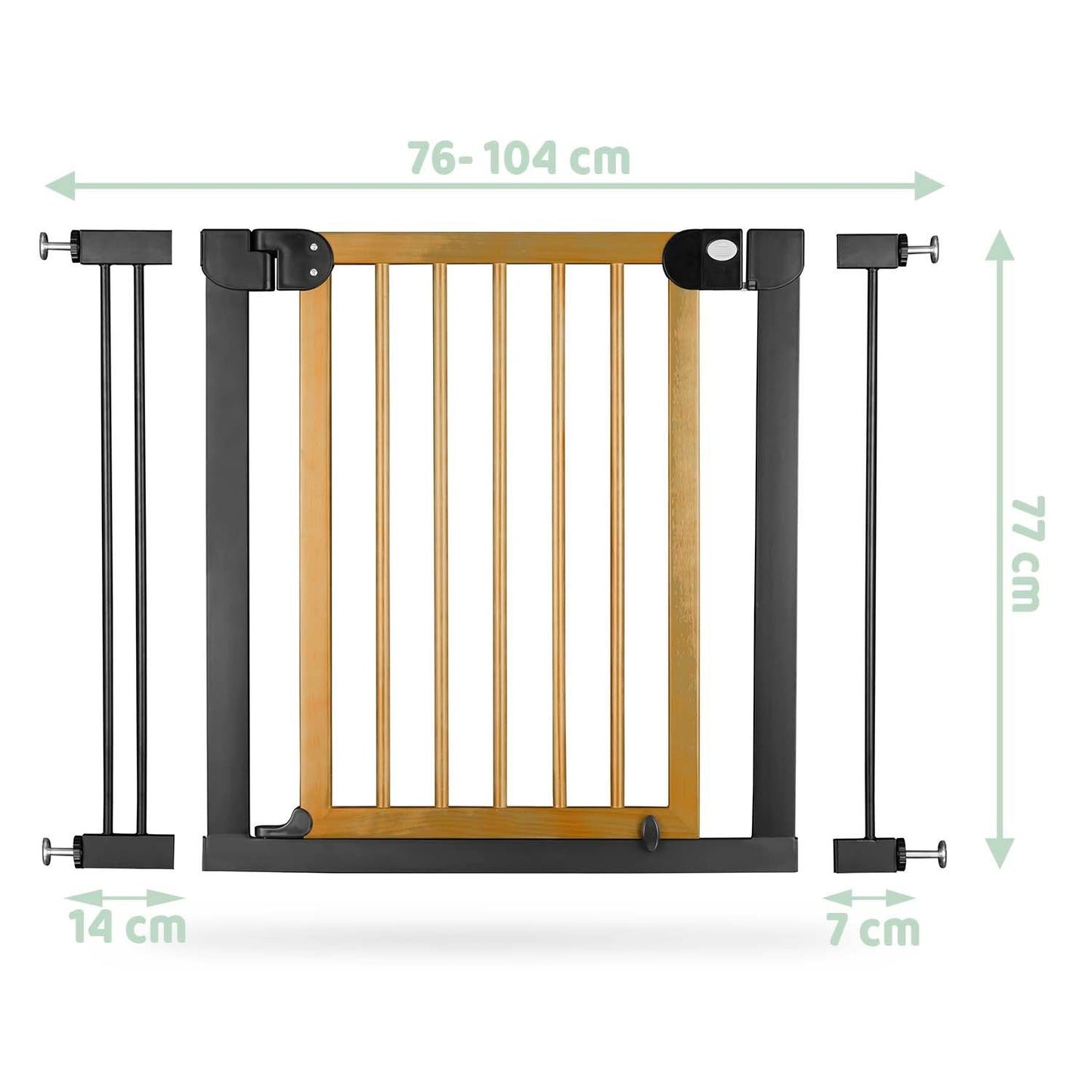 Safety gate for children, black Nukido 718200