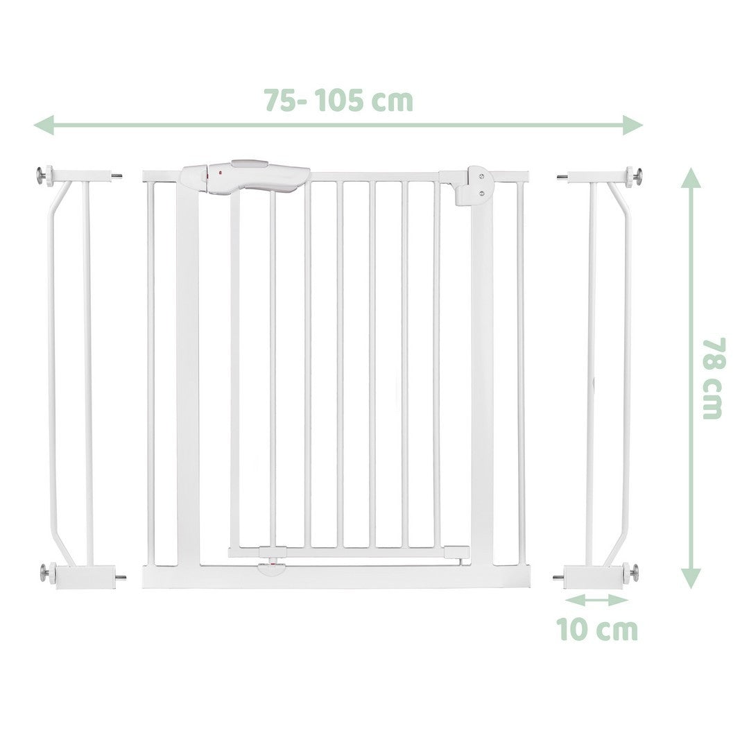 Safety gate for children, white Nukido 718000