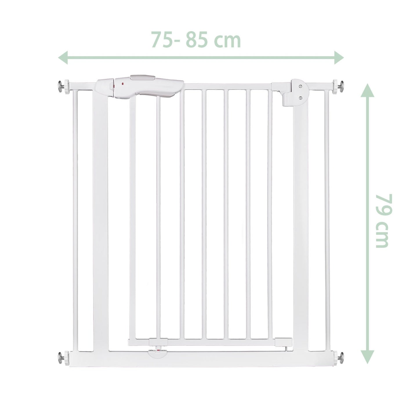 Safety gate for children, white - Nukido 718001