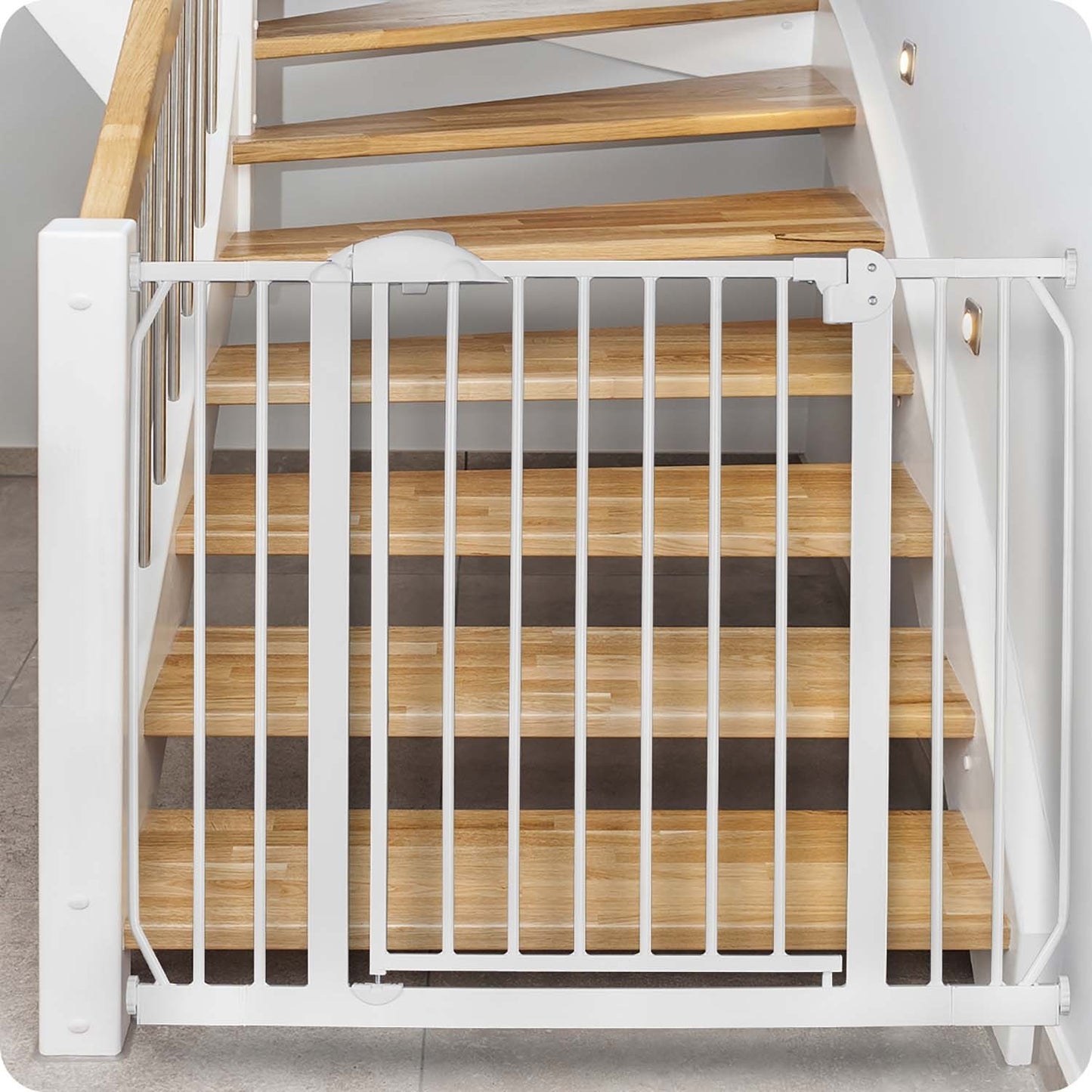 Safety gate for children, white - Nukido 718100
