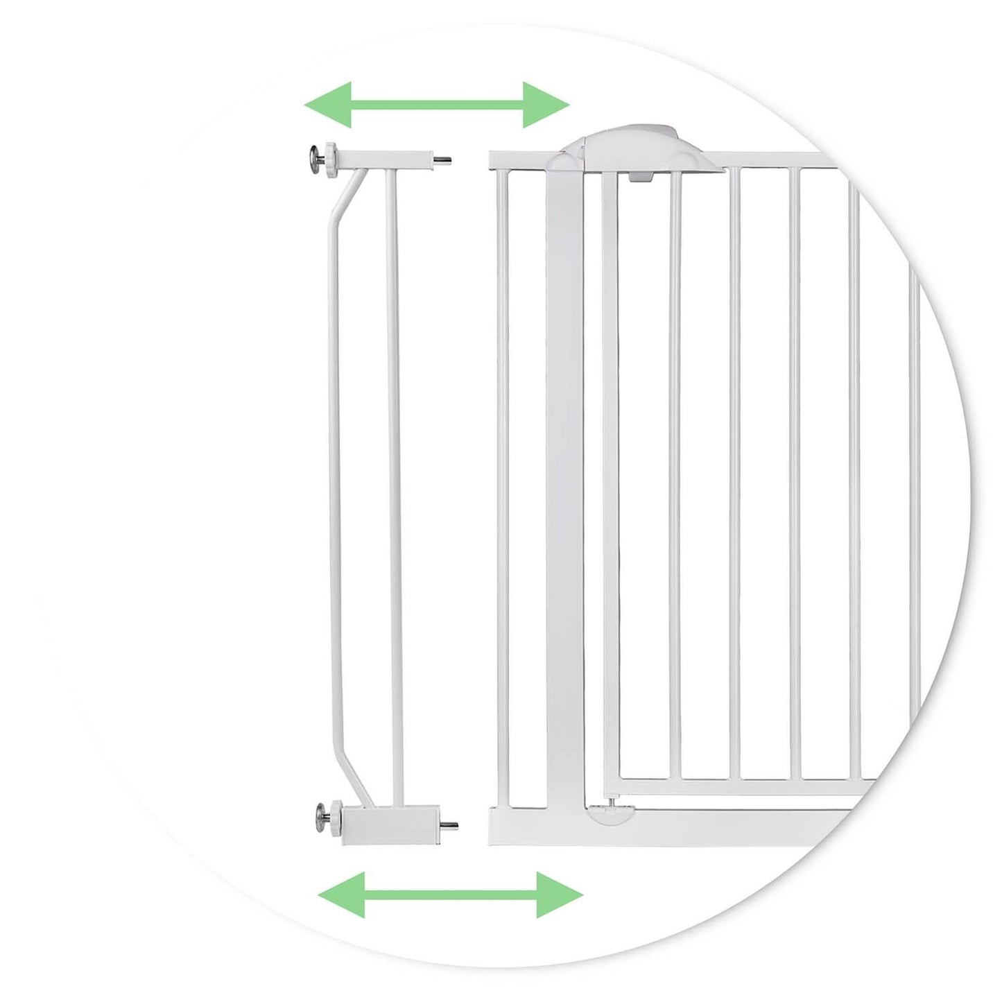 Safety gate for children, white - Nukido 718100