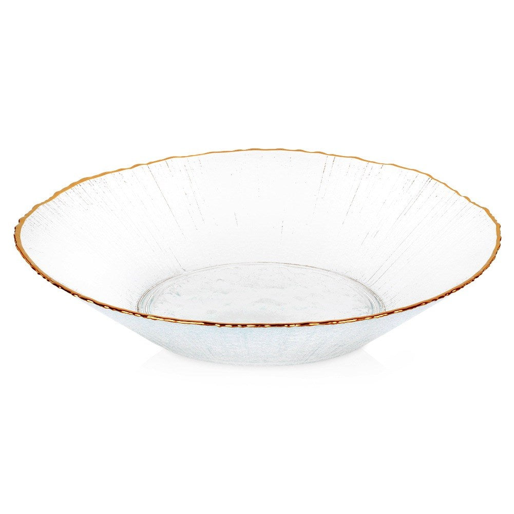 Salad bowl glass gold 20.5 cm, 500 ml