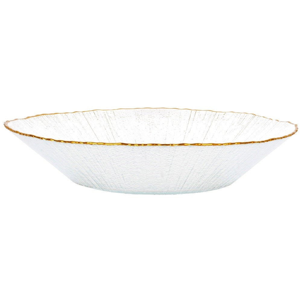 Salad bowl glass gold 20.5 cm, 500 ml