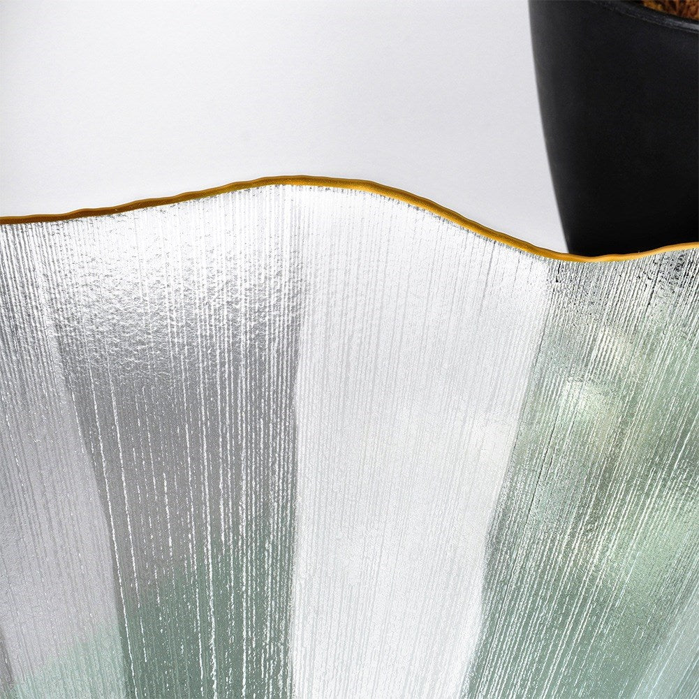 Salad bowl glass gold 21 cm, 1.2 l