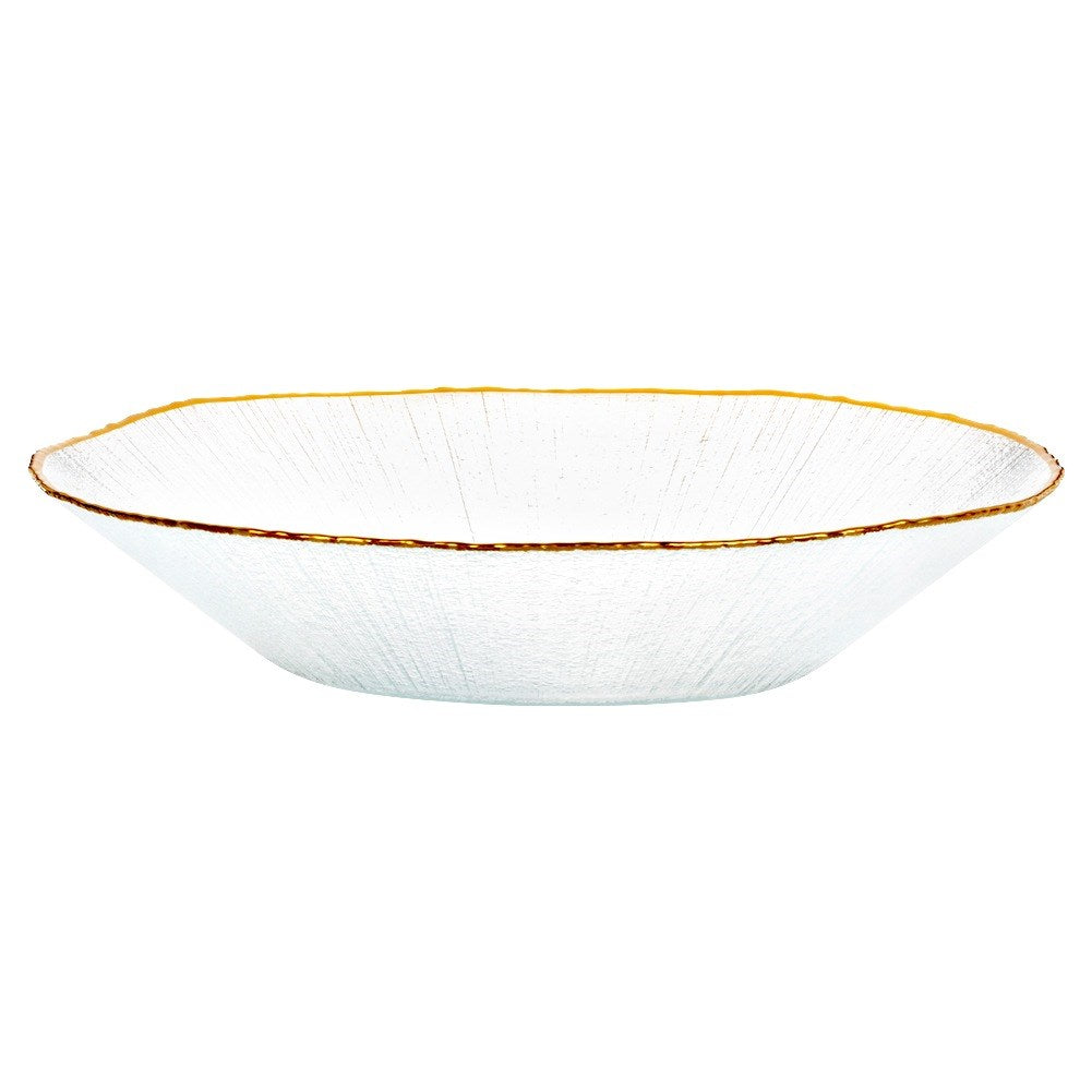 Salad bowl glass gold 29.5 cm, 1.6 l