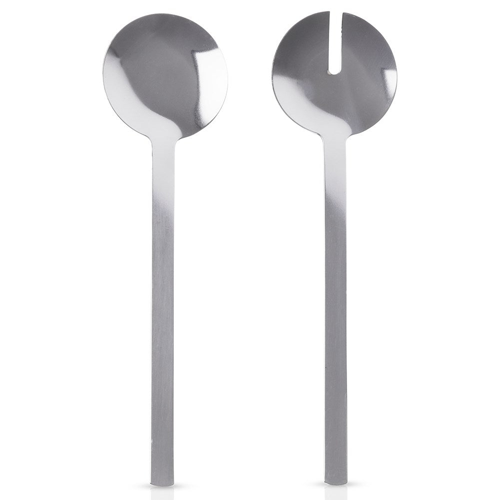 Salad cutlery in stainless steel with silver finish for serving