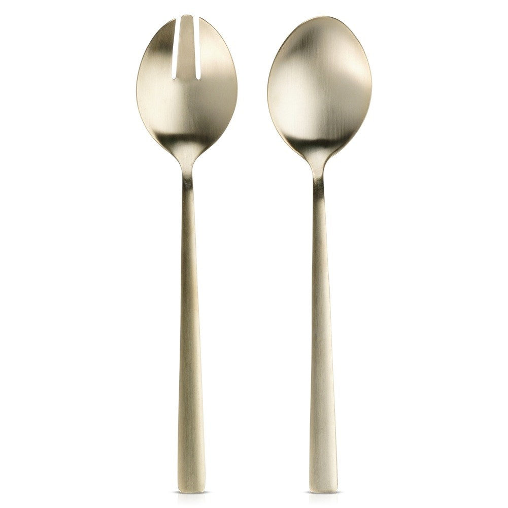 Salad spoons steel gold 25 cm 2 pcs.