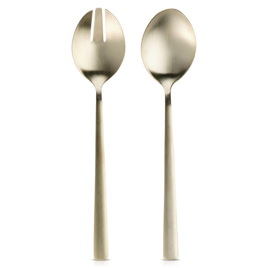 Salad spoons steel gold 25 cm 2 pcs.