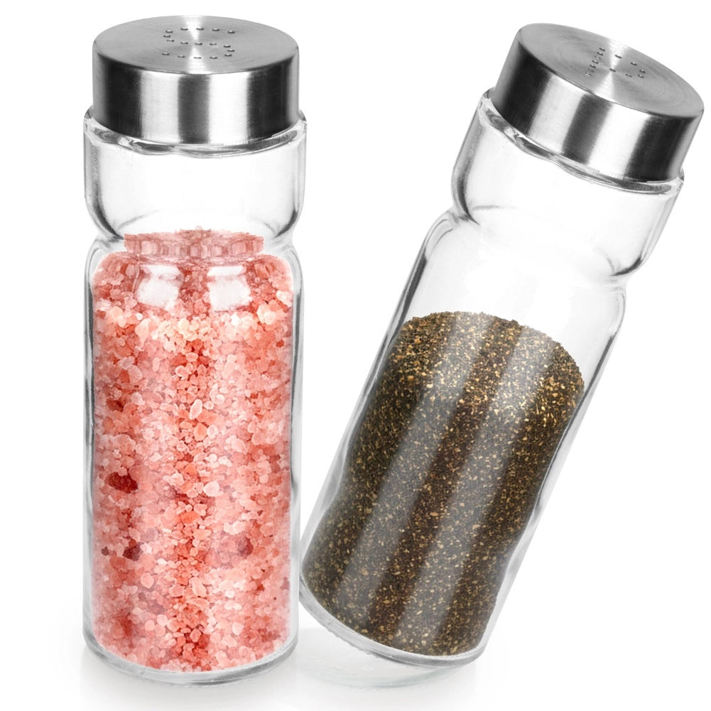 Salt and Pepper Shakers, Glass, 170 ml, Set of 2