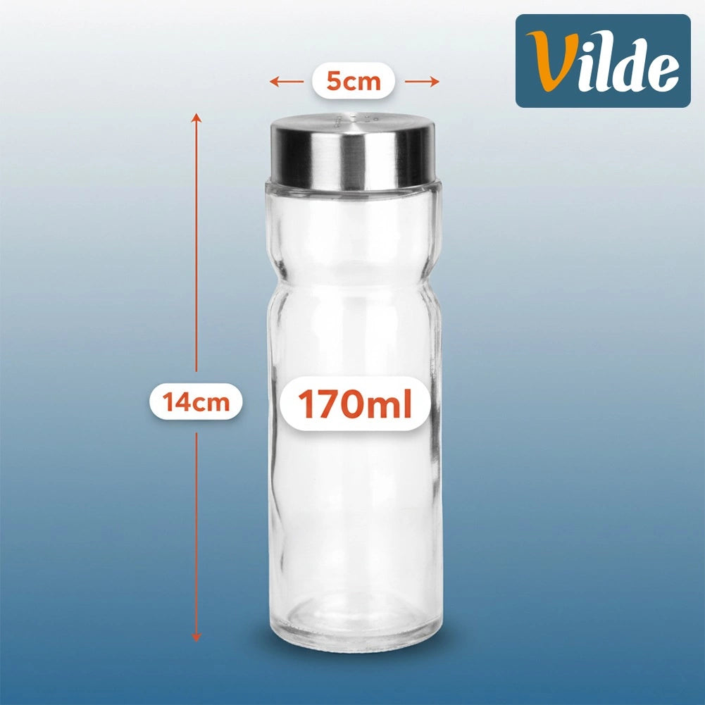 Salt and Pepper Shakers, Glass, 170 ml, Set of 2