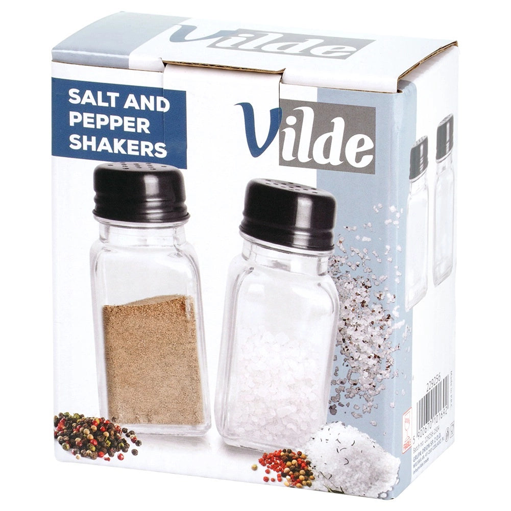 Salt and Pepper Shakers, Glass, 80 ml, Set of 2