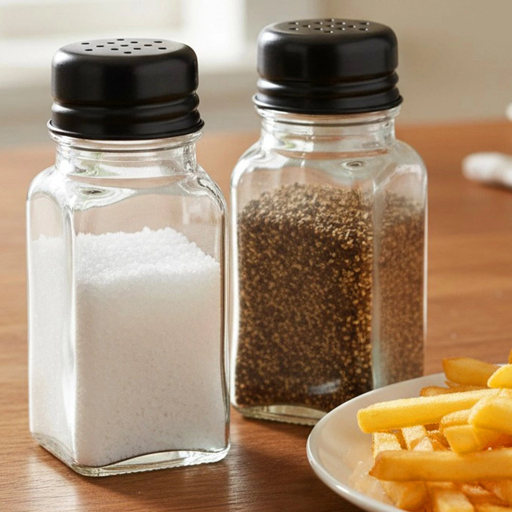 Salt and Pepper Shakers, Glass, 80 ml, Set of 2