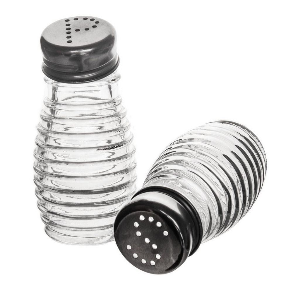 Salt and pepper shakers in high-quality glass for the kitchen