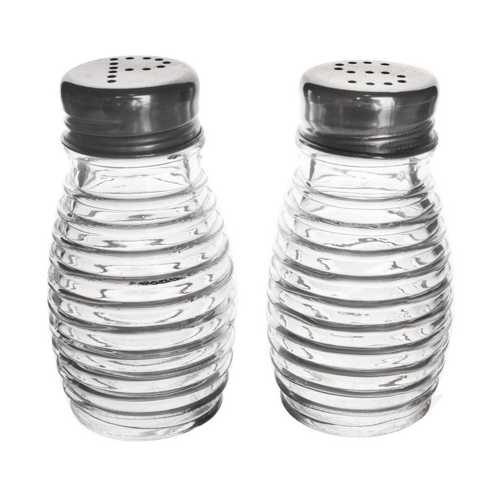 Salt and pepper shakers in high-quality glass for the kitchen
