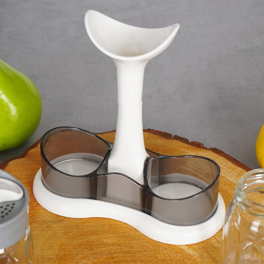 Salt and pepper shakers with stand, 3 pieces