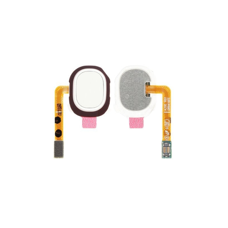 Samsung Galaxy A20e Home Button with Flex - White