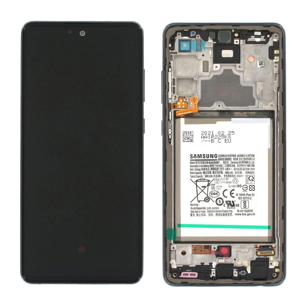 Samsung Galaxy A72 LCD Display with Battery Original - Awesome Black