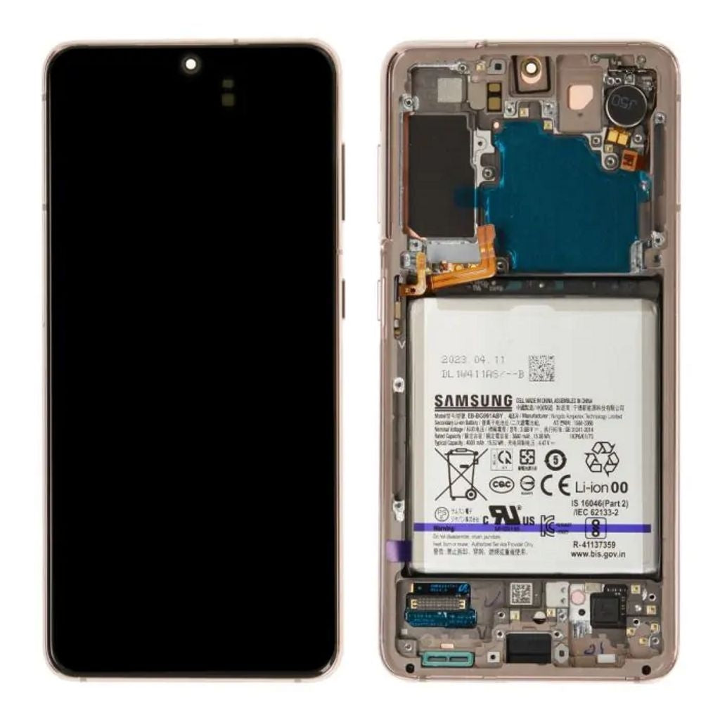 Samsung Galaxy S21 LCD Display with Battery Original - Phantom Violet