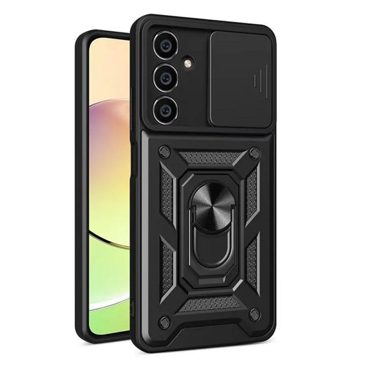 Samsung Galaxy S23 FE Cover with Kickstand and Lens Protection - Black