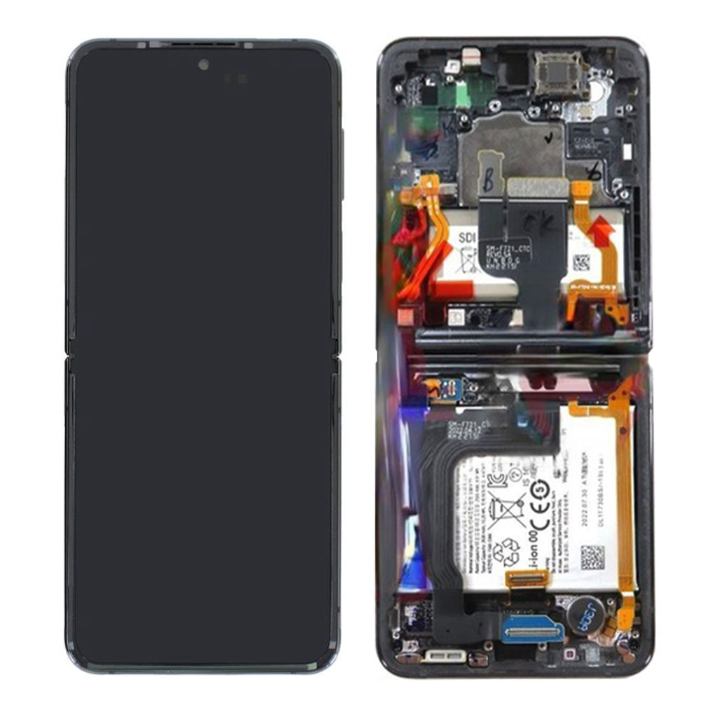 Samsung Galaxy Z Flip 4 Skärm Inkl. Batteri - Grå