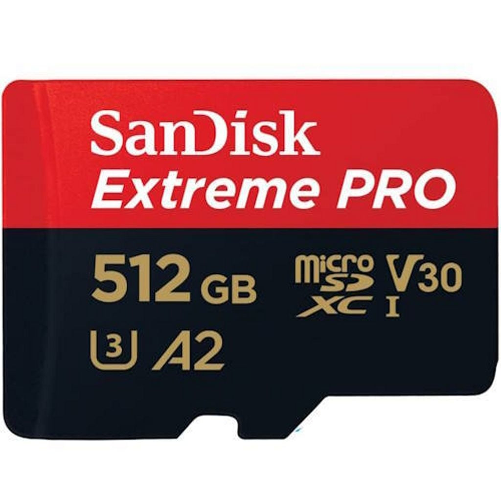 SanDisk 512GB Extreme PRO microSDXC UHS-I with adapter