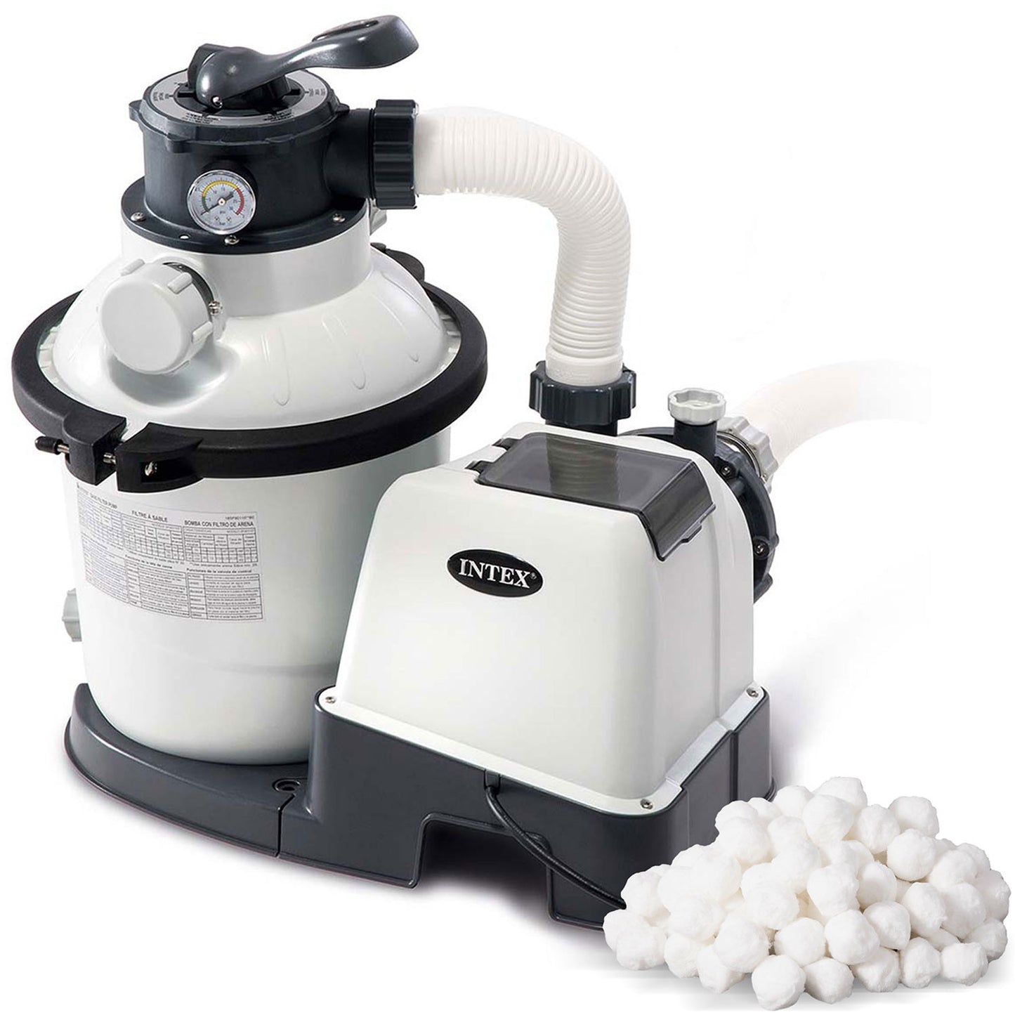 Sand Filter Pump with Filter Balls, 5700 L/h Capacity