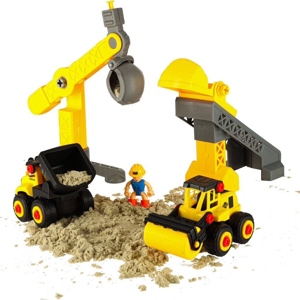 Sand Play Set – 1100g with Castle & Vehicle Molds