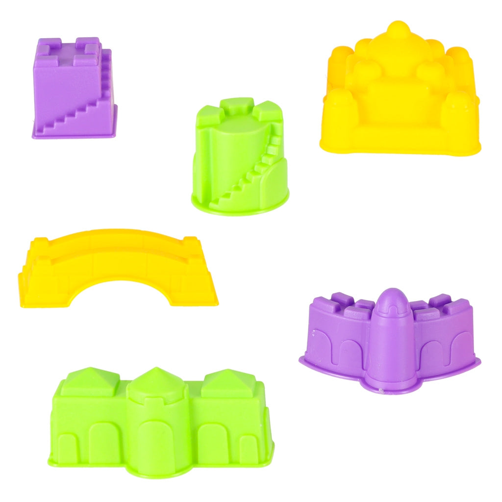 Sand Play Set – 1100g with Castle & Vehicle Molds