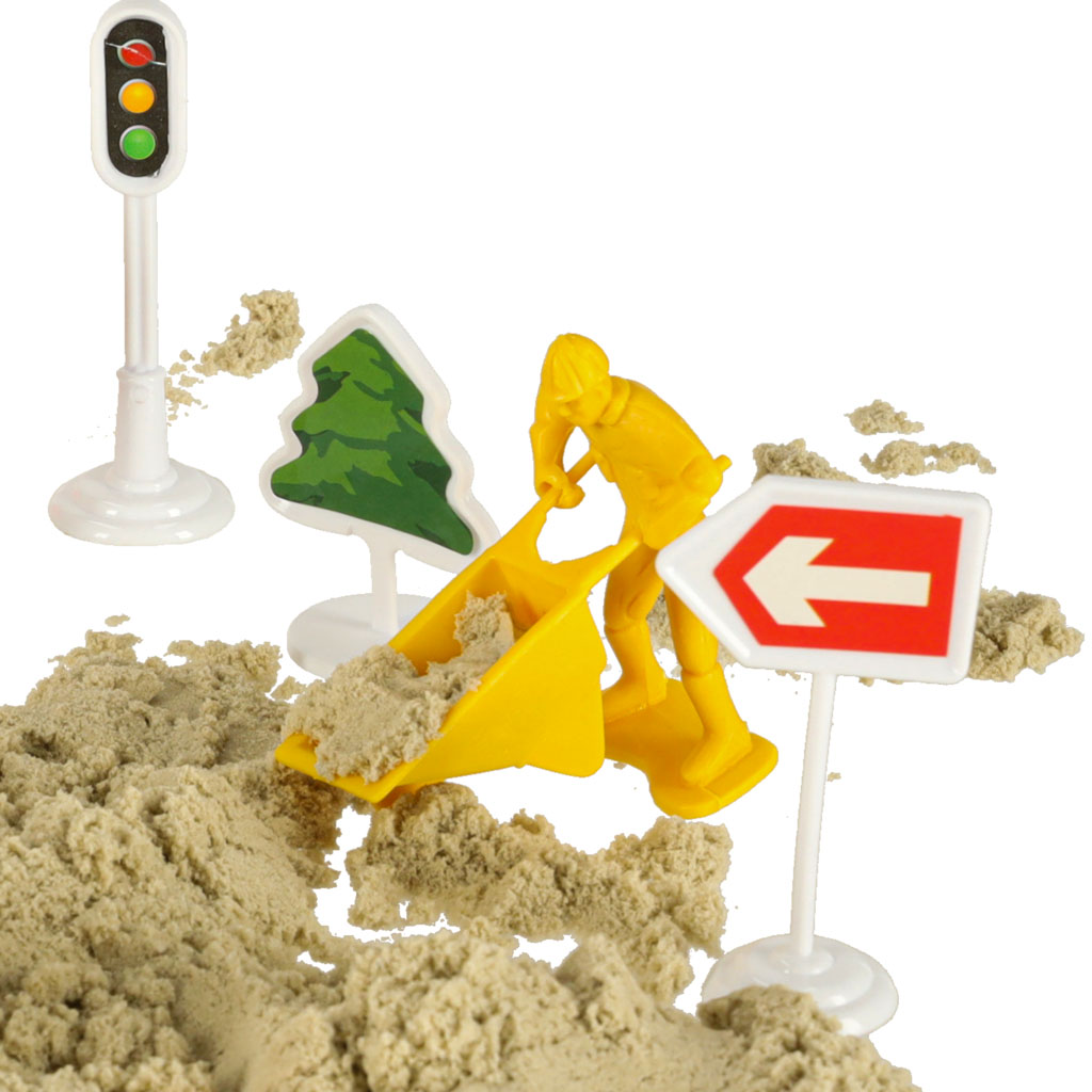 Sand Play Set – 1100g with Castle & Vehicle Molds