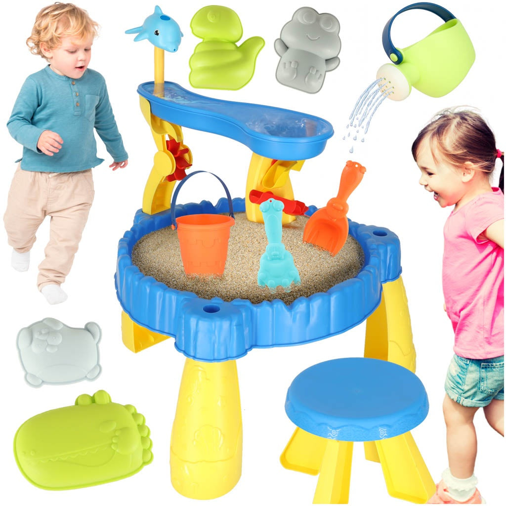 Sand and Water Table with Two-Level Track Accessories