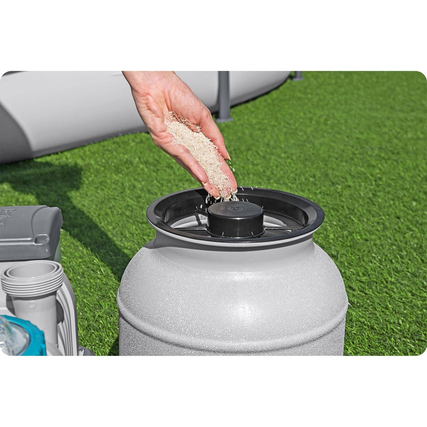 Sand pump 6056 l/h Bestway 58497 + sand 25 kg