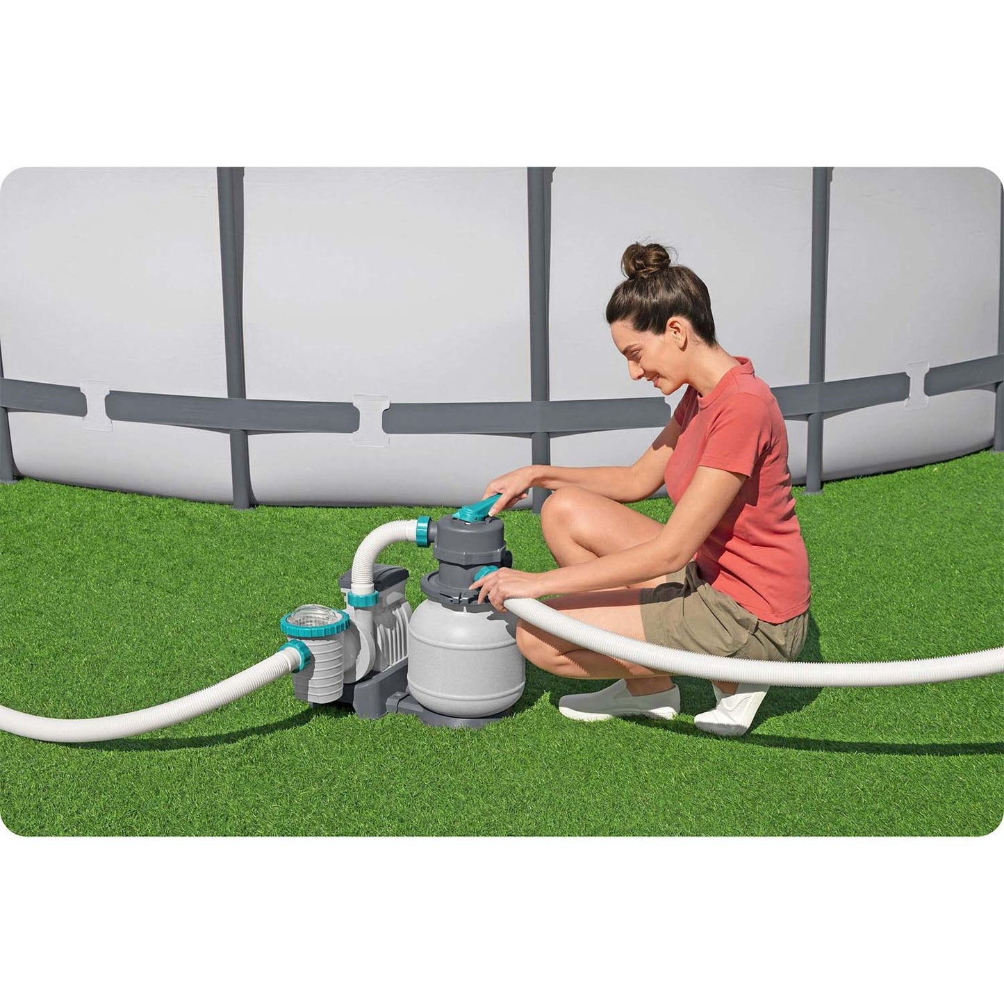 Sand pump 6056 l/h Bestway 58497 + sand 25 kg
