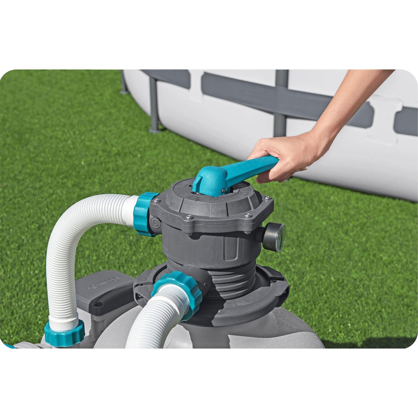 Sand pump for pools 11355 L/h Bestway 58486 + multifunctional tablets