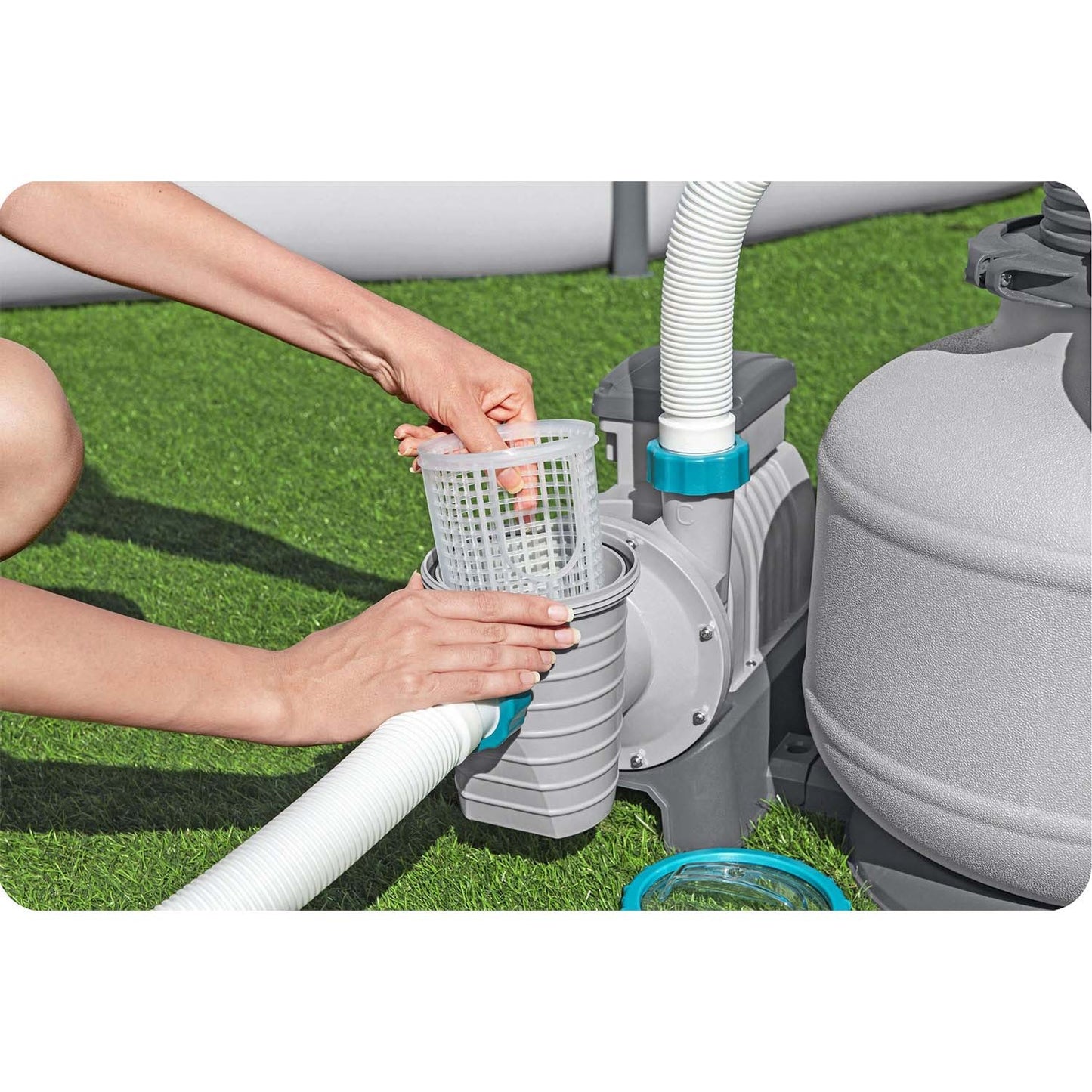 Sand pump for pools 11355 L/h Bestway 58486 + multifunctional tablets